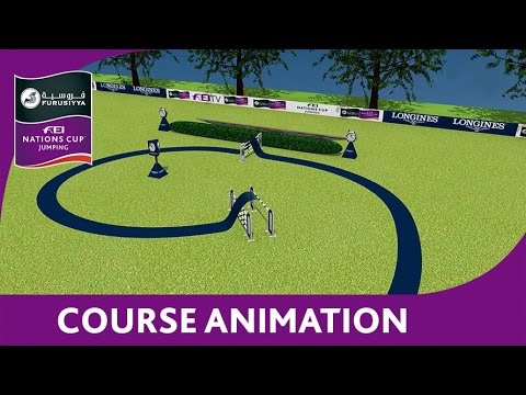 Jump Off Course Animation - Arezzo - Furusiyya FEI Nations Cup™ Jumping 2015