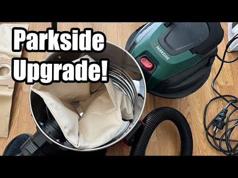 Parkside Wet & Dry Vacuum Cleaner PWD12 UPGRADE With Reusable Bag