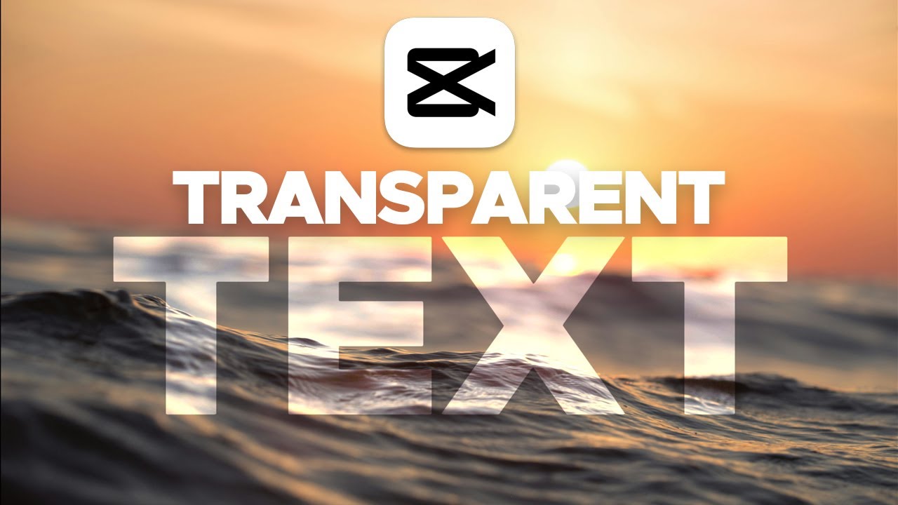 Capcut Tutorial - Transparent Text Effect (ENGLISH)