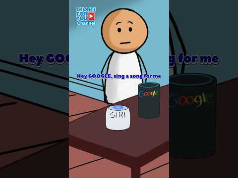 SIRI vs GOOGLE assistant ✅ original: @GadgetRevNow  #animation #siri #googleassistant #shorts