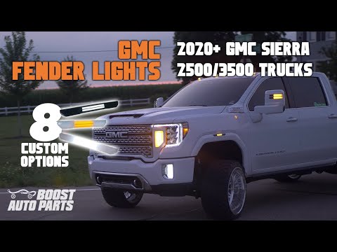 2020-2026 GMC Sierra 2500/3500 Fender Light Upgrade - Smoked Switchback Upgrade - Boost Auto Parts