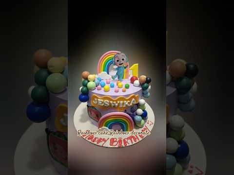 Rainbow cake Rainbow decorate 💐🎁