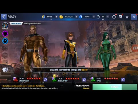 Marvel Future Fight World Event Kitty Pryde,Sabertooth,Viper