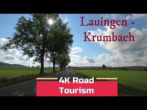 Driving Germany: Lauingen - Krumbach - 4K drive on secondary roads through Swabia