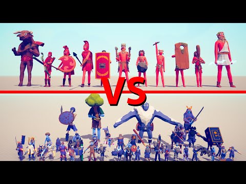 TRIBAL & ANCIENT Team vs SECRET Team - Totally Accurate Battle Simulator TABS