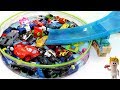 Learn Colors For Kids W Disney Cars Police Vehicles Tayo In Water Slide