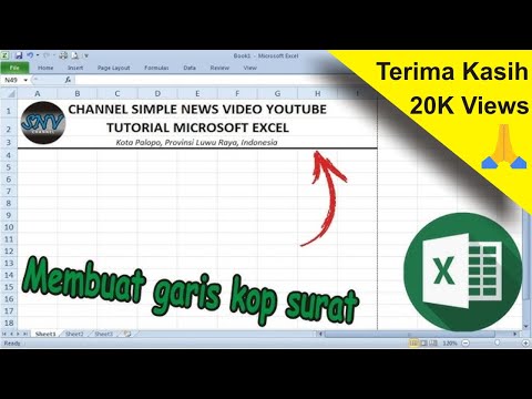 Cara Buat Garis Kop Surat Di Excel