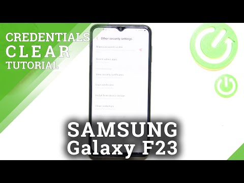 How to Clear Credentials on SAMSUNG Galaxy F23