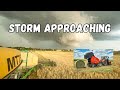 Making Hay Before A KANSAS THUNDERSTORM | Tornado Like Clouds!
