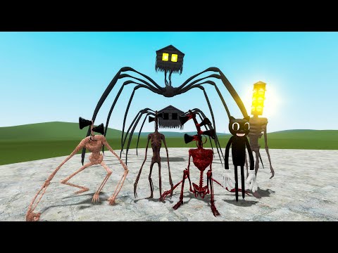 House Head vs Trevor Henderson | Siren Head | Cartoon Cat | Garry’s Mod Sandbox