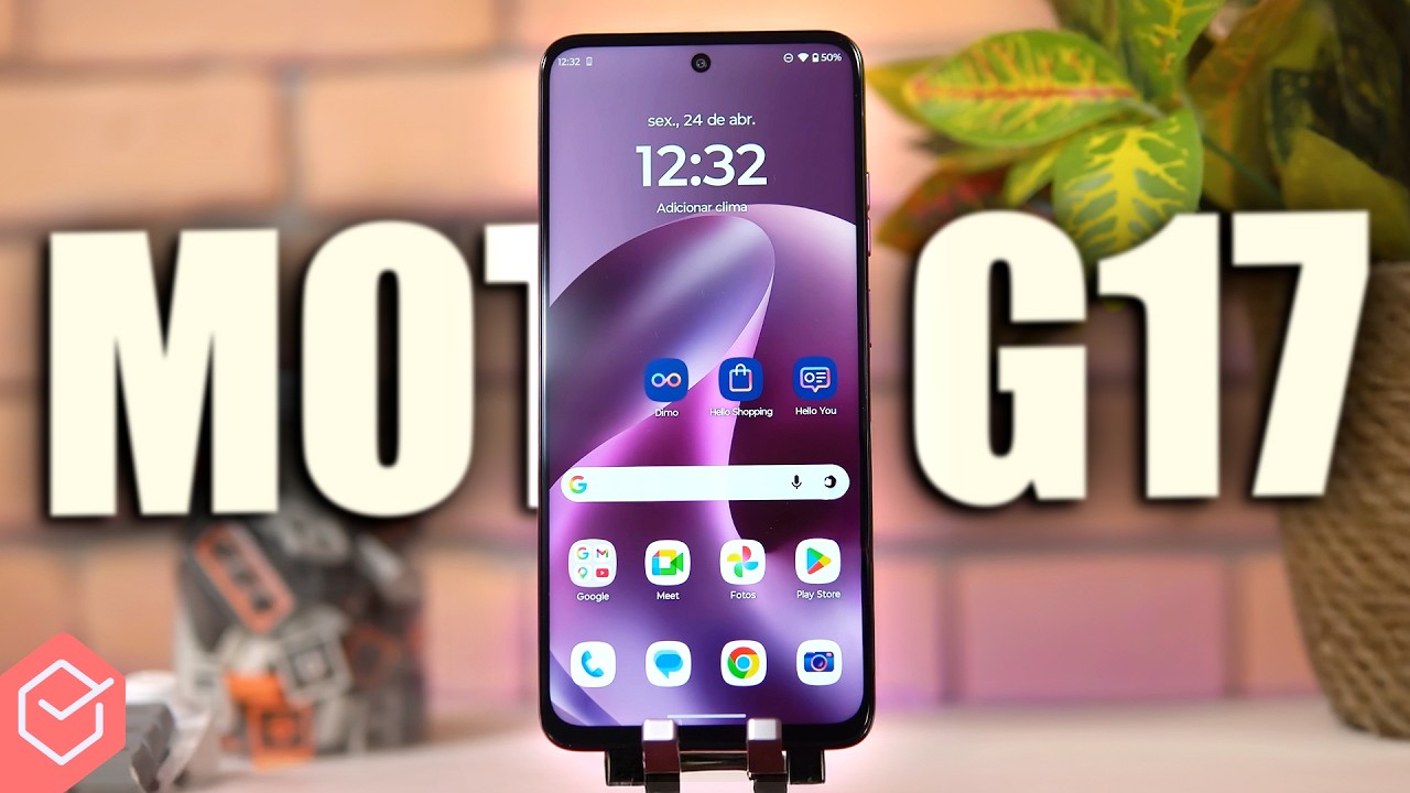 Miniatura da avaliação em vídeo de Smartphone Motorola Moto G17 4G 128GB 12GB RAM Azul Claro