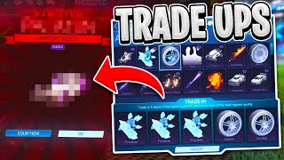 PAINTED DOMINUS TRADE UP PLEASE! Rocket League Very Rare Trade Ups Episode 1