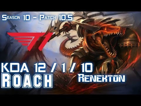 T1 Roach RENEKTON vs KALISTA Top - Patch 10.5 KR Ranked