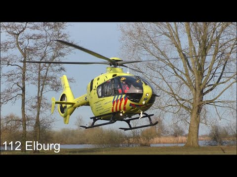 Lifeliner 1 PH-HVB stijgt op vanaf het bos in Zwolle