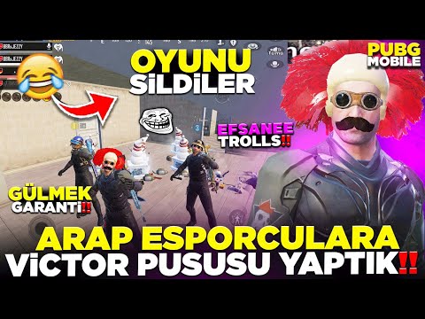 ARAP E SPOR TAKIMINA VİCTOR PUSUSU ATTIK !! ( OYUNU SİLDİLER ) PUBG MOBILE