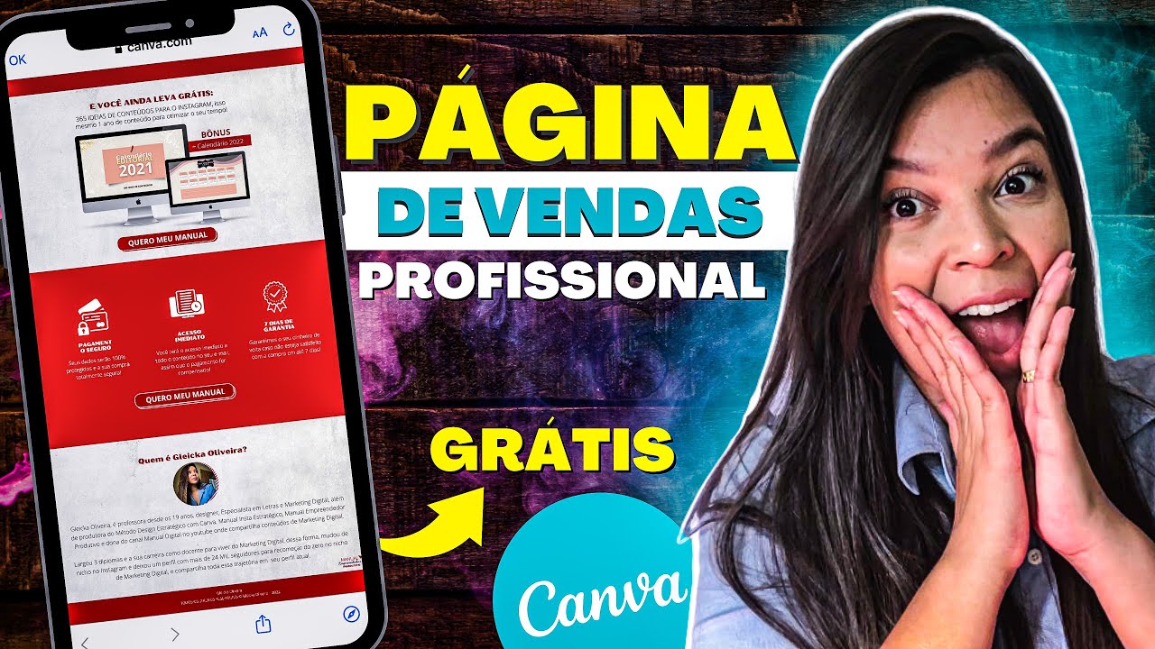 ✅ PÁGINA DE VENDAS no CANVA GRÁTIS 2024