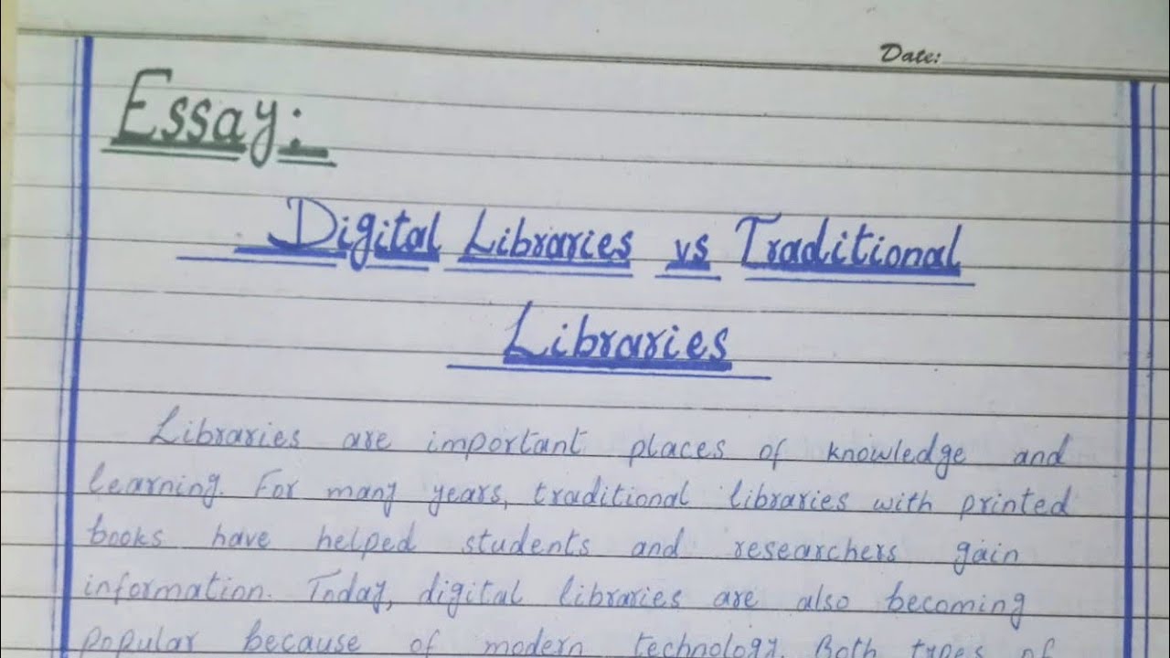 Essay on digital library vs physical library|@My Attainments795