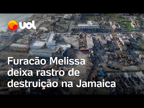 Furacão Melissa deixa rastro de devastação, lama e casas destruídas na Jamaica; veja