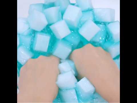 ぷるぷるゼリースライムにメラミンスポンジを混ぜてみたら