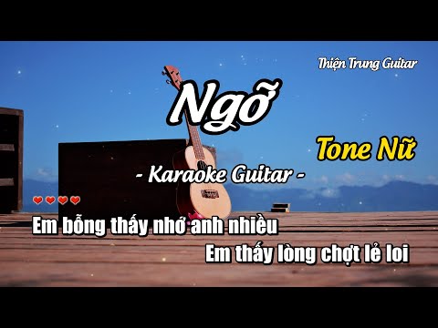 Karaoke Tone Nữ Ngỡ - Quang Hà (Guitar Solo Beat) | Thiện Trung Guitar