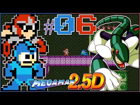 Mega Man 2.5D Complete Build Mega Man and Proto Man Coop Snake Man Stage Part 6