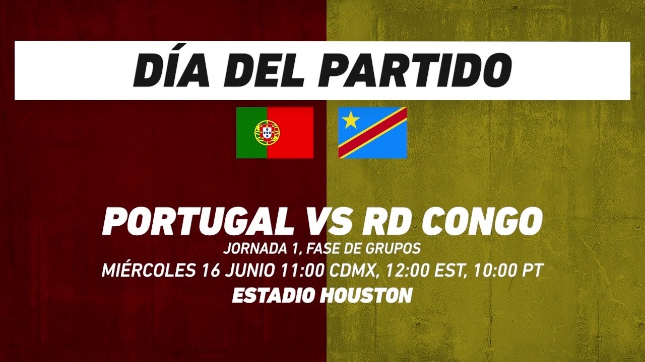 Portugal vs República Democrática del Congo, frente a frente: Futbol