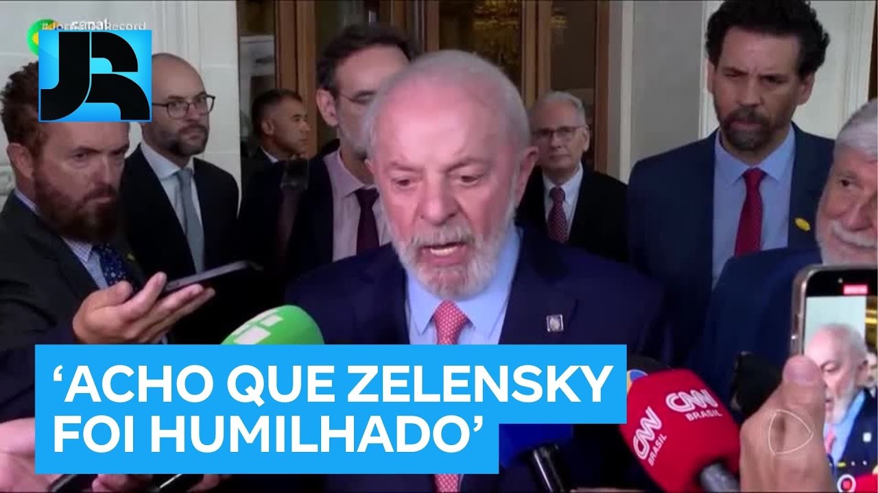 ‘Acho que Zelensky foi humilhado’, comenta Lula sobre discussão entre Trump e o presidente ucraniano