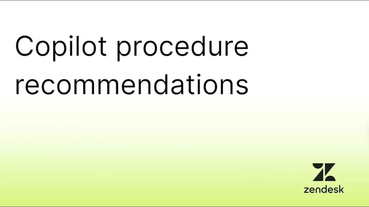 Copilot procedure recommendations