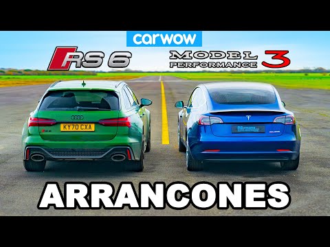 Audi RS6 vs Tesla Model 3 – ARRANCONES *MCI vs EV*