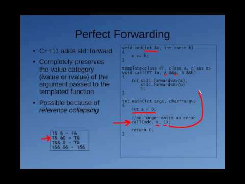 C++11 Miniseries: Perfect Forwarding