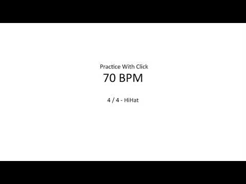 Practice with click - 70 BPM // 4 4 // HiHat Sound