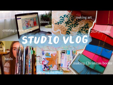 studio vlog  making journals packing orders creating content
