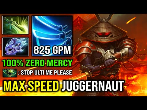 BRUTAL MAX SPEED Moon Shard Juggernaut 100% Zero Mercy with 825 GPM & 1K XPM Epic Dota 2