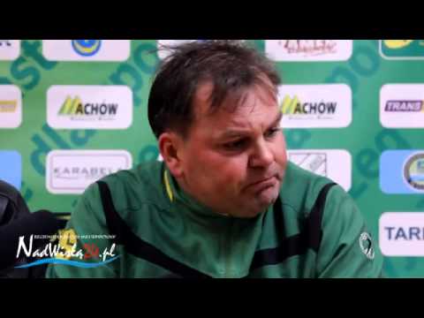 Konferencja prasowa po meczu Siarki Tarnobrzeg z Pelikanem Łowicz, 03.11.2013