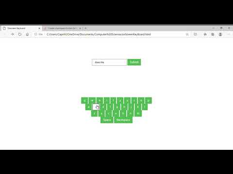 Onscreen Keyboard Built Using Html Css And Javascript
