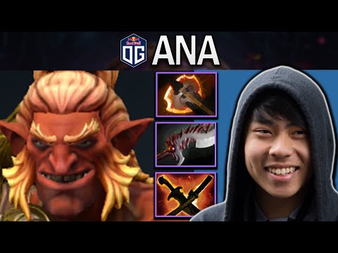 OG.ANA SMURF TROLL WARLORD WITH 22 KILLS & BATTLEFURY - DOTA 2 PRO GAMEPLAY