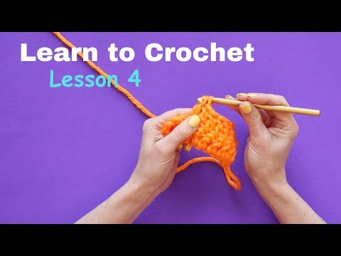 CROCHET  FOR BEGINNERS LESSON 4 / HOW TO DOUBLE CROCHET