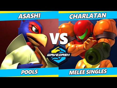 Wavedash 2023 - Asashi (Falco) Vs. Charlatan (Samus) Smash Melee - SSBM