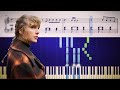 Taylor Swift - willow - Piano Tutorial + SHEETS