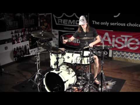 Greenbrier Percussion - Sonor Ascent Jazz Set, Crème White Drum Solo