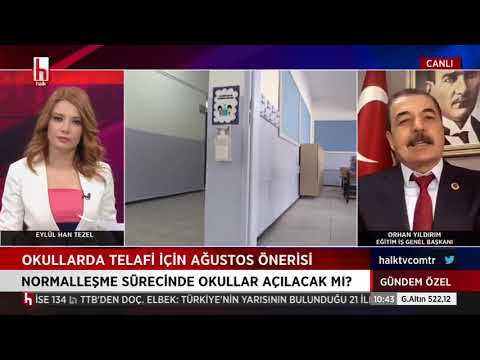 Genel Başkanımız Orhan Yıldırım , Halk TV’de okulların açılması ve telafi eğitimine ilişkin değerlendirmelerde bulundu.   | EĞİTİM İŞ