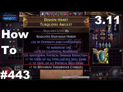 How to Craft My Amulet (+1 Intelligence & Physical gems, Phys Dmg Reduction, Endurance Charge) - 443