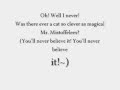 CATS [Original London Cast Recording]; Mr. Mistoffelees Lyrics