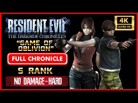 RESIDENT EVIL THE DARKSIDE CHRONICLES Game of Oblivion COMPLETE WALKTHROUGH - S Rank Hard No Damage
