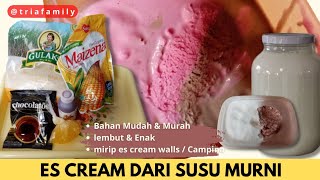 Download lagu ES CREAM DARI SUSU MURNI || Lembut Enak mirip Wals Campina!! mp3