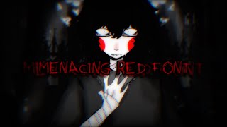 Cover art for Menacing red font