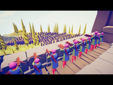 CAN 100x MEDIEVAL ARMY CAPTURE ENEMY CASTLE? - Totally Accurate Battle Simulator TABS