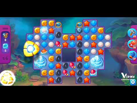 Fishdom. 5910 super hard level no boosters and diamonds - 15 moves