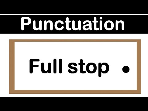 FULL STOP | How to use punctuation correctly