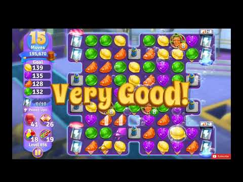 Wonka's World of Candy Level 856 NO BOOSTERS - A S GAMING ✔